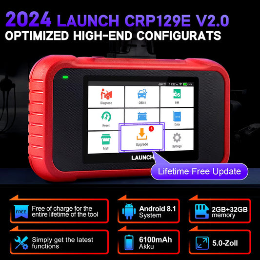 Autojen diagnostiikkalaite Launch CR129 V2.0 EVO 2026