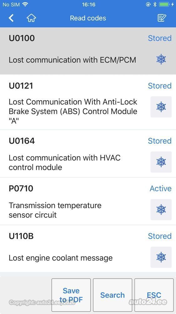 Universaali auton diagnostiikkatyökalu Autel AP200 Bluetooth