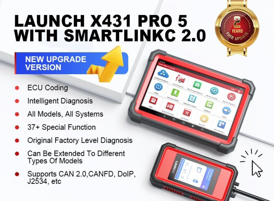 Ajoneuvon diagnostiikkalaite Launch X431 PRO5 Smartlink 2.0 2026