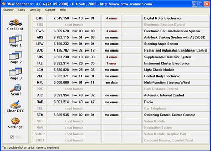 Diagnostiikkalaite BMW Scanner 1.4.0 E36 E38 E39 E46 E53 E83