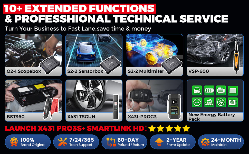 LAUNCH X431 PRO3S+ SmartLink C 2.0 Henkilö- ja kuorma-autojen diagnostiikkalaite 2026