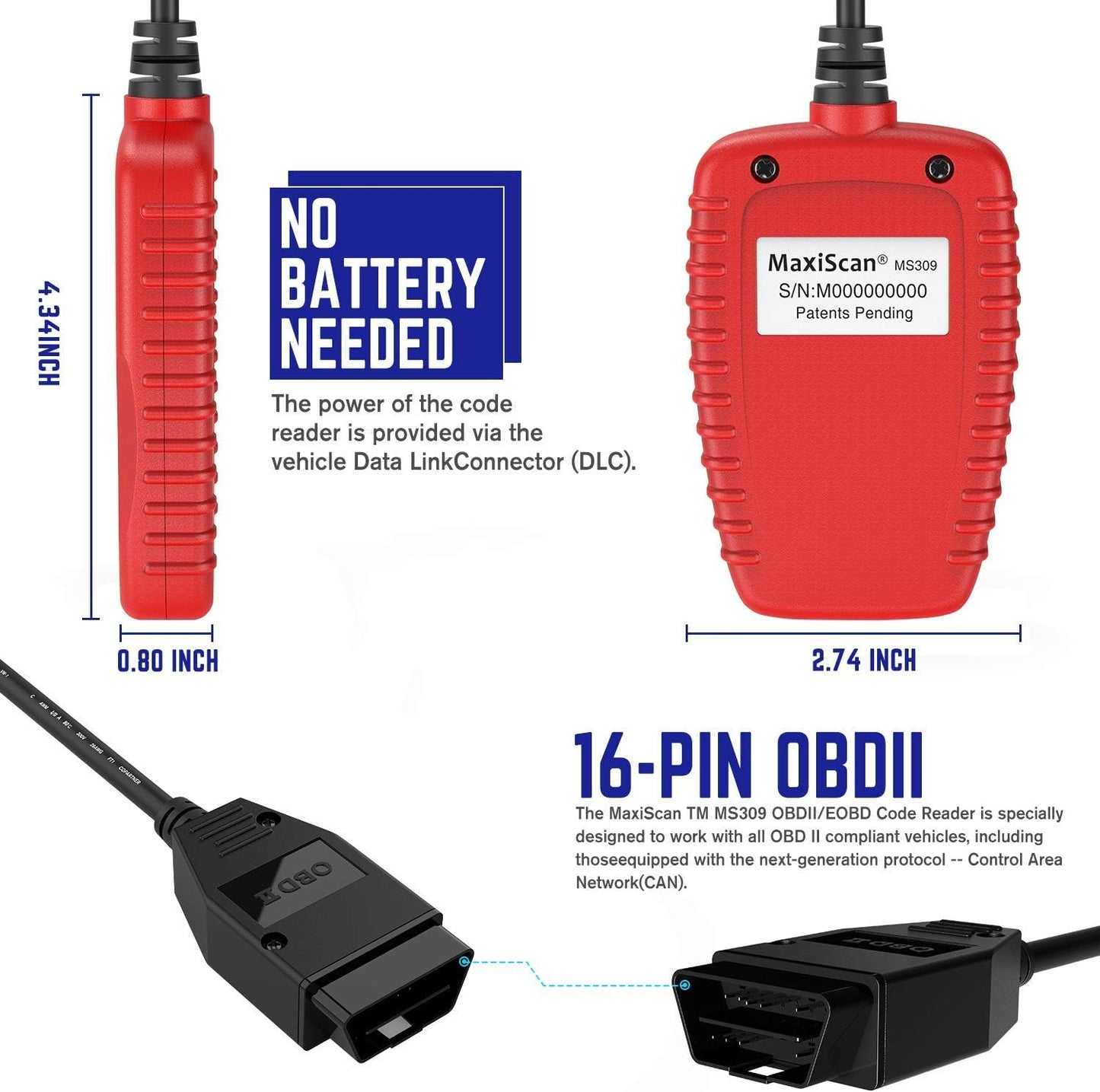 Autel MaxiScan MS309 – universaali OBDII-diagnoosilaite