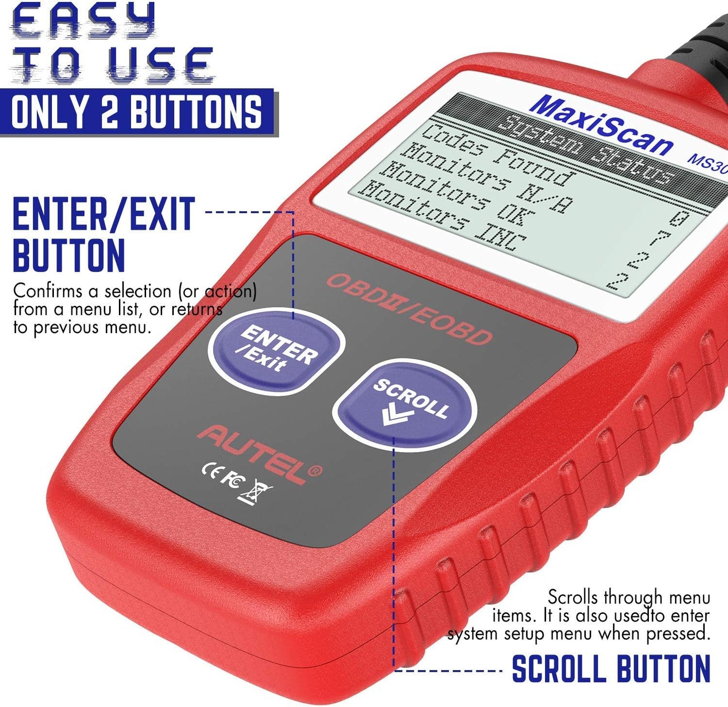 Autel MaxiScan MS309 – universaali OBDII-diagnoosilaite