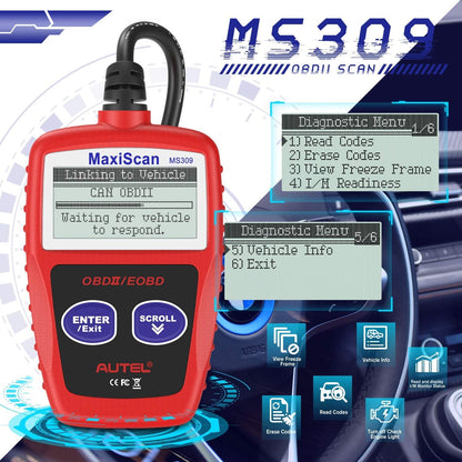 Autel MaxiScan MS309 – universaali OBDII-diagnoosilaite