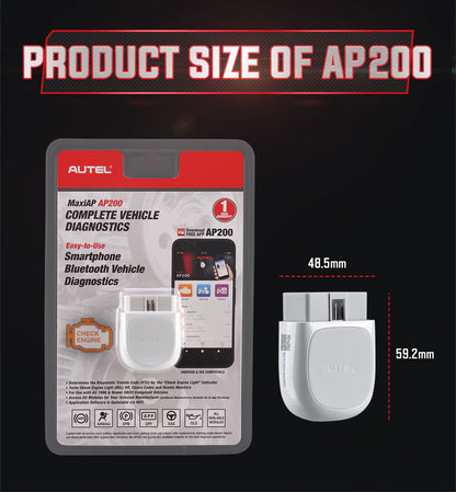 Universaali auton diagnostiikkatyökalu Autel AP200 Bluetooth