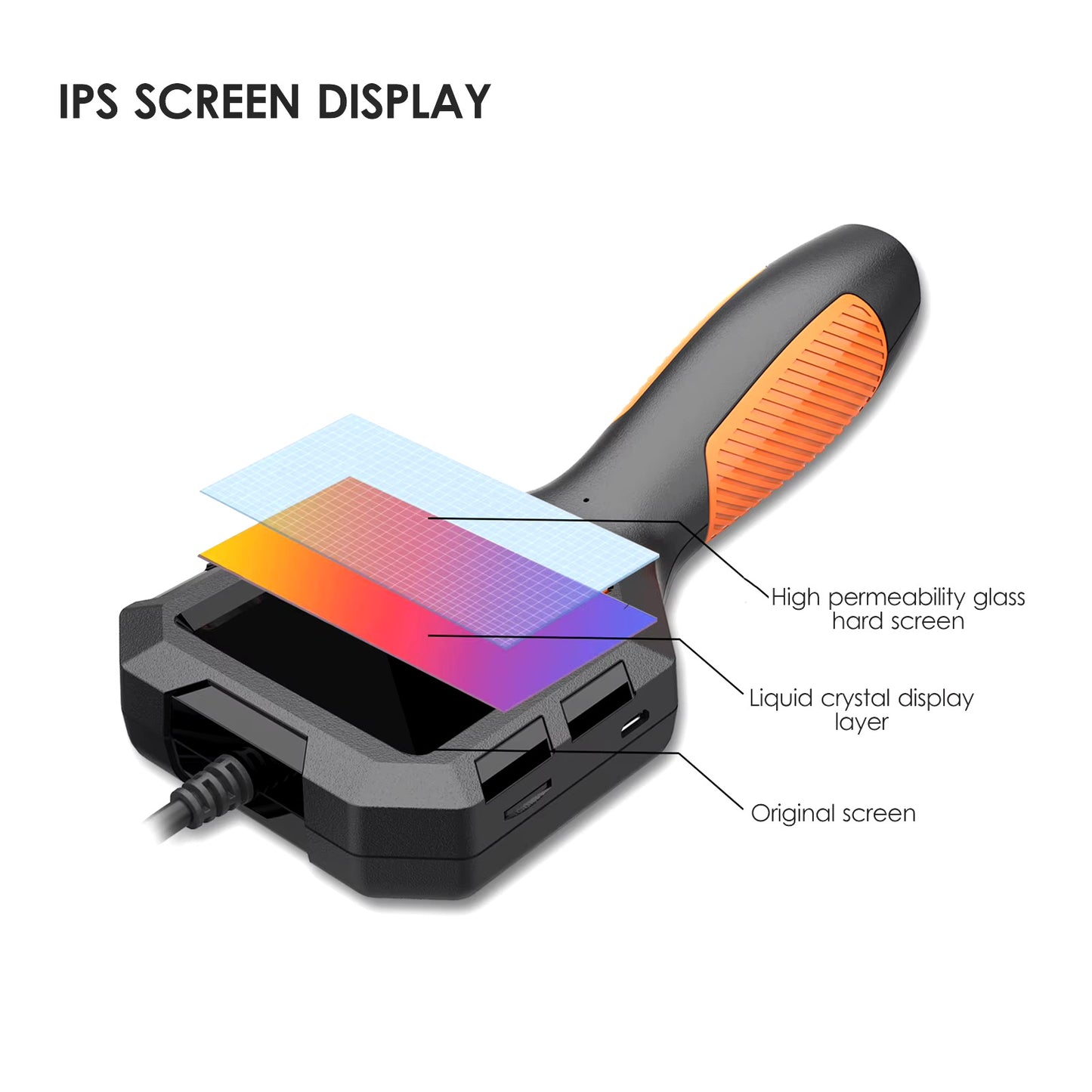 Digital Endoscope Camera LCD 2.8" 2M 1080P IP68