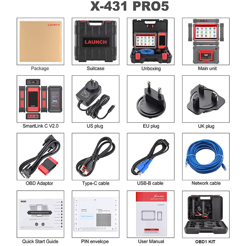 Ajoneuvon diagnostiikkalaite Launch X431 PRO5 Smartlink 2.0 2026