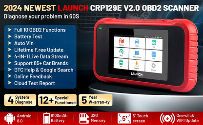 Autojen diagnostiikkalaite Launch CR129 V2.0 EVO 2026