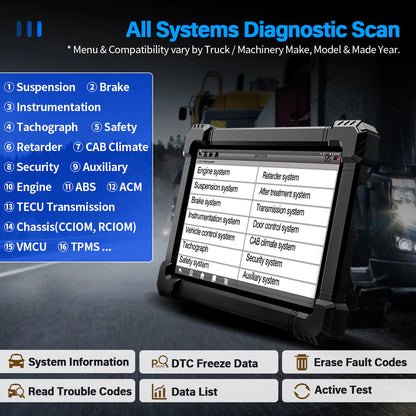 ANCEL X7 HD kuorma-autojen diagnostiikkalaite, Bluetooth, 2025