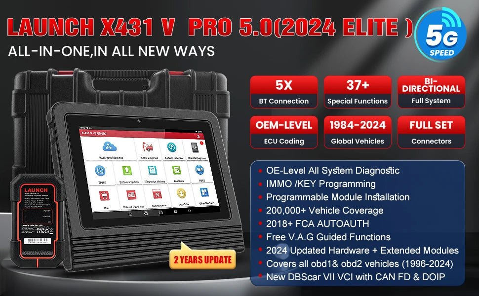 Autodiagnostiikkalaite Launch X431 V5.0 PRO Elite 2026