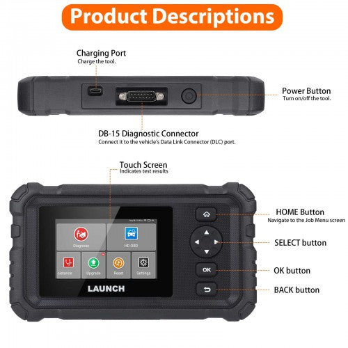 Kuorma-autojen diagnostiikkalaite Launch CRP129 HD (Heavy Duty, 24V)