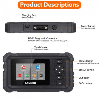 Kuorma-autojen diagnostiikkalaite Launch CRP129 HD (Heavy Duty, 24V)