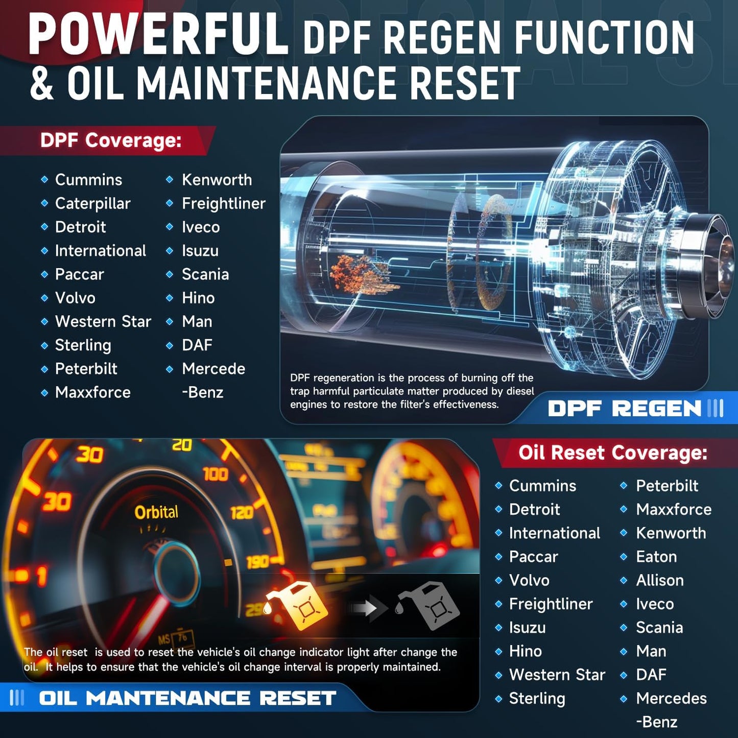 Kuorma-autojen diagnostiikkalaite Launch CRP129 HD (Heavy Duty, 24V)