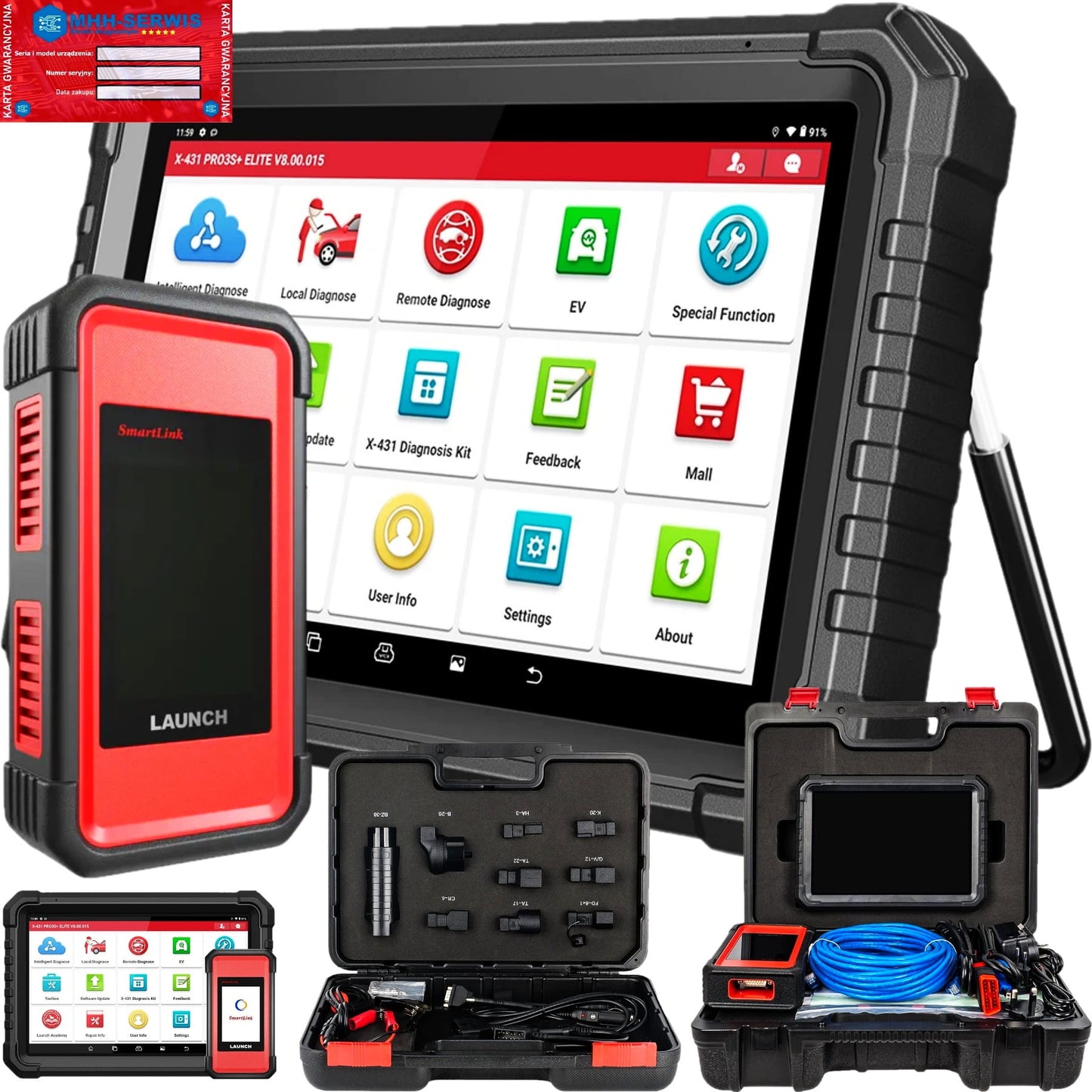 LAUNCH X431 PRO3S+ SmartLink C 2.0 Henkilö- ja kuorma-autojen diagnostiikkalaite 2026